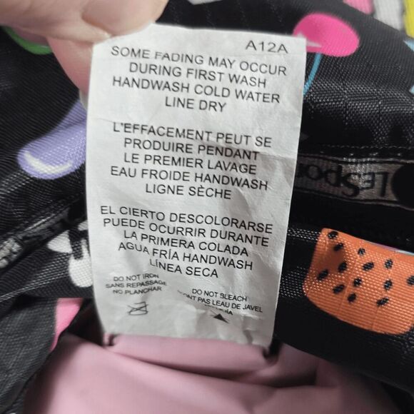 Lesportsac Kasey 3 Zip Crossbody Fun Food Emoji Smile Purse Colorful Adjustable - Picture 9 of 11